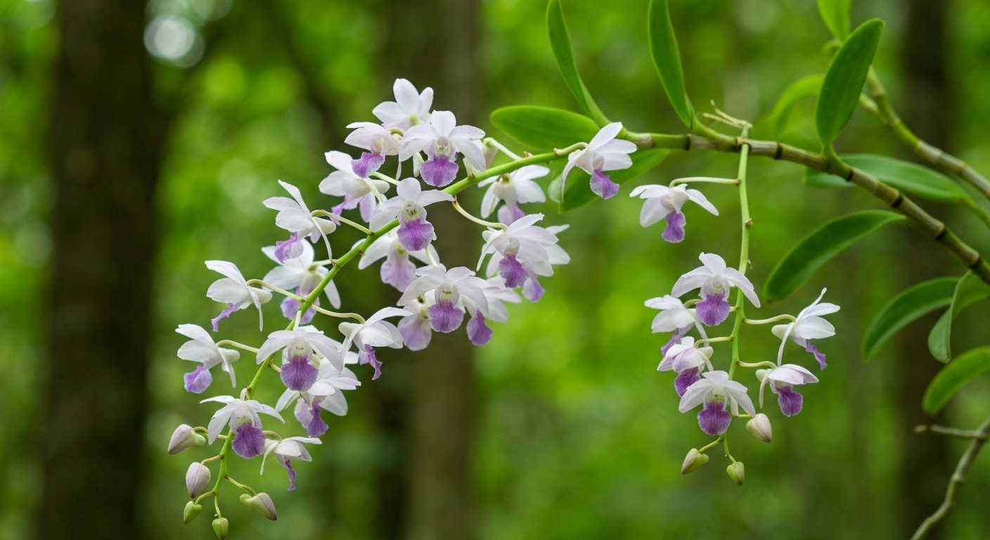 Vẻ đẹp thanh thoát của Lan Phi Điệp (Giả Hạc), một trong các loại lan rừng phổ biến ở Việt Nam được săn đón.